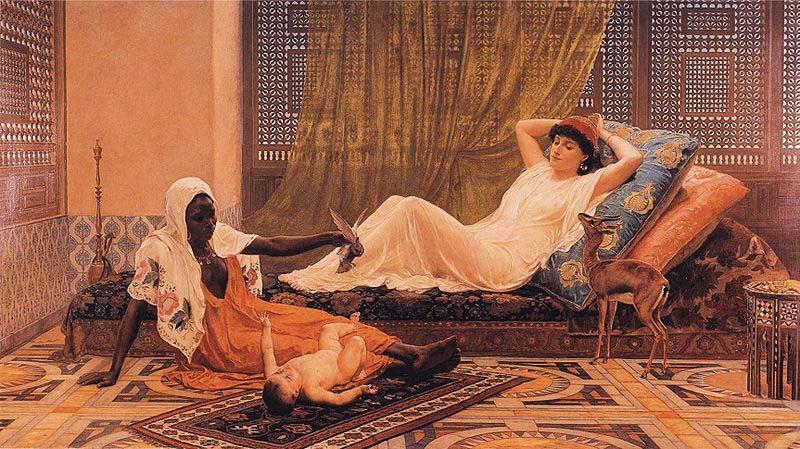 Frederick Goodall A New Light in the Harem oil painting image